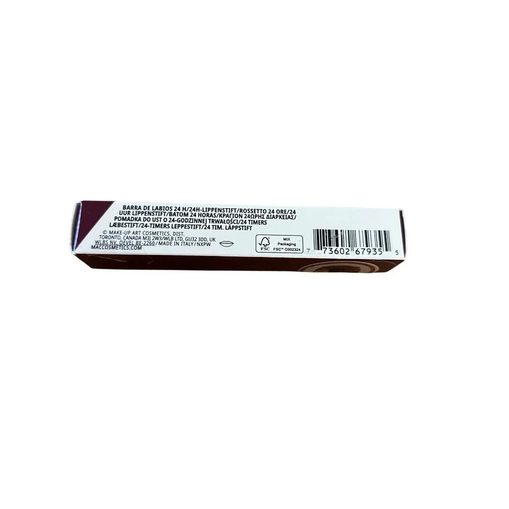 MAC Locked Kiss 24HR Lipstick Shade 56 Rein .06 Oz Long-Lasting Formula
